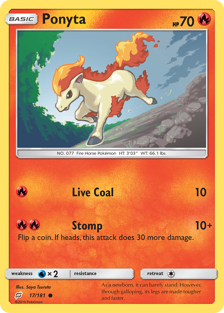 Ponyta (17/181) [Sun & Moon: Team Up] | Jomio and Rueliete's Cards and Comics