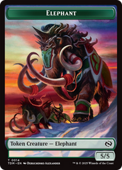 Elephant // Treasure Double-Sided Token [Tarkir: Dragonstorm Tokens] | Jomio and Rueliete's Cards and Comics