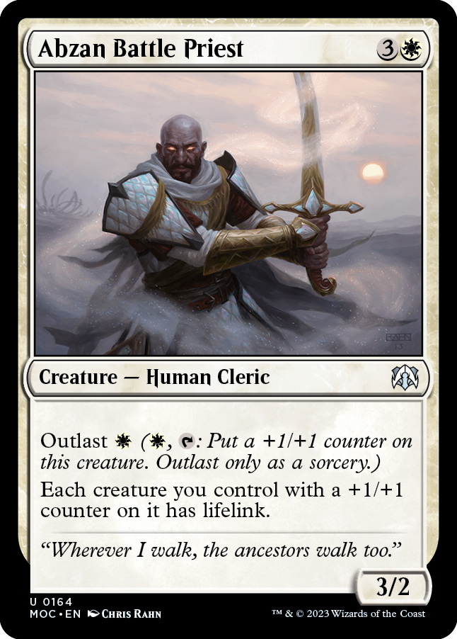 Abzan Battle Priest [March of the Machine Commander] | Jomio and Rueliete's Cards and Comics