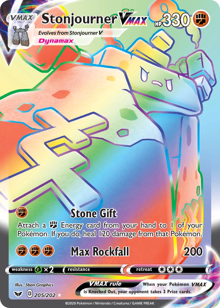 Stonjourner VMAX (205/202) [Sword & Shield: Base Set] | Jomio and Rueliete's Cards and Comics