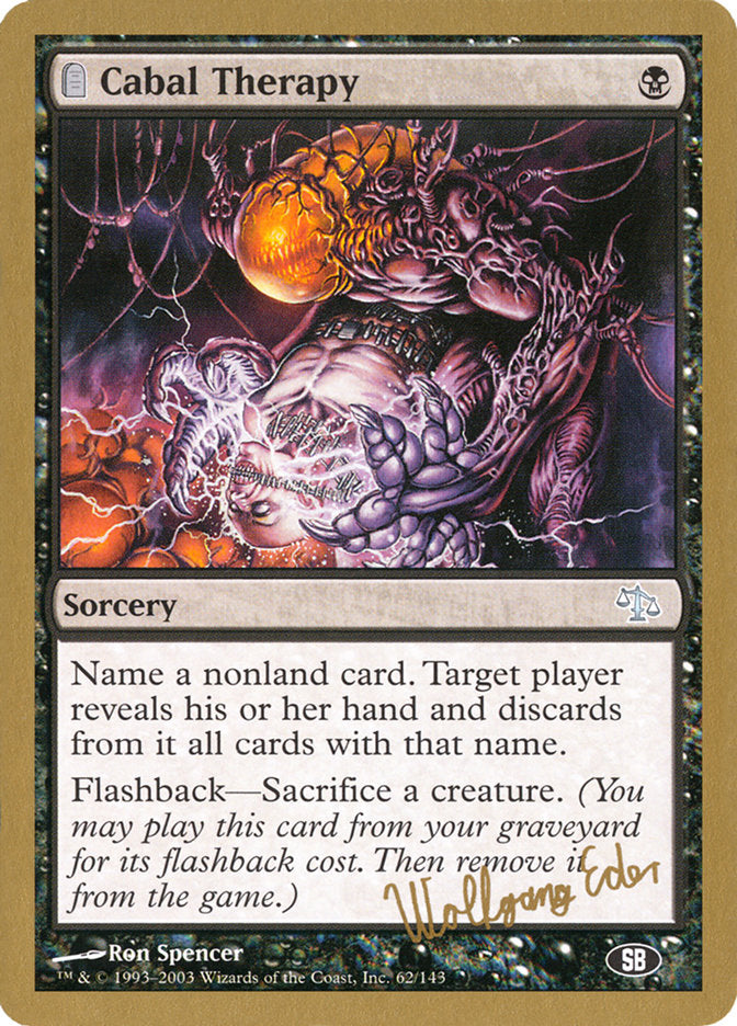 Cabal Therapy (Wolfgang Eder) (SB) [World Championship Decks 2003] | Jomio and Rueliete's Cards and Comics