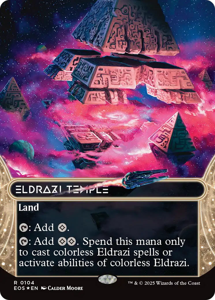 Eldrazi Temple (0104) (Borderless) (Galaxy Foil) [Edge of Eternities: Stellar Sights] | Jomio and Rueliete's Cards and Comics