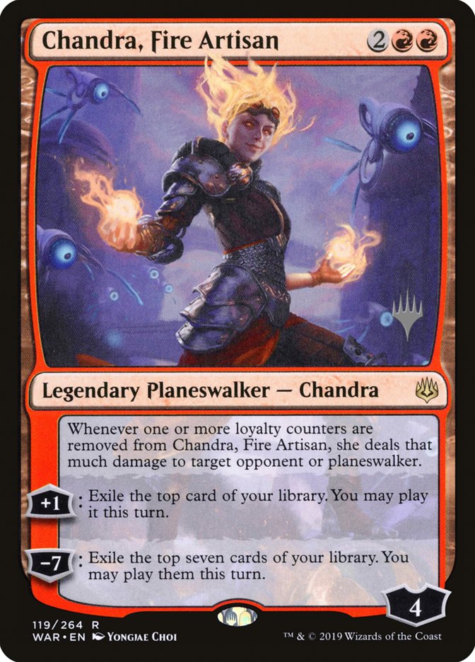 Chandra, Fire Artisan (Promo Pack) [War of the Spark Promos] | Jomio and Rueliete's Cards and Comics
