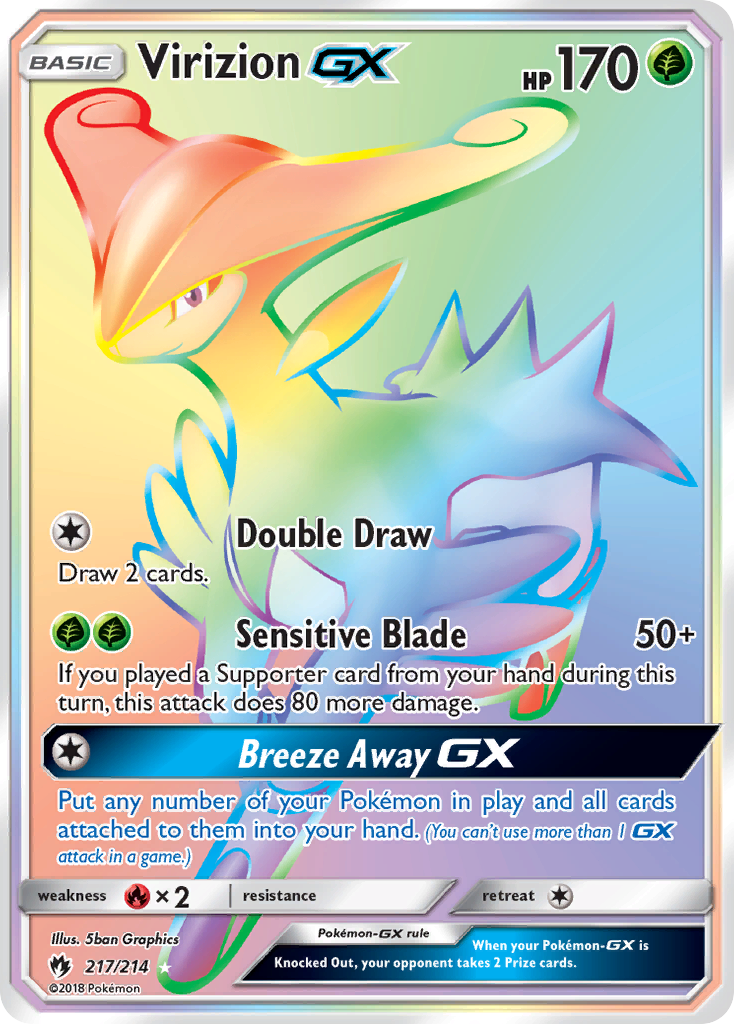 Virizion GX (217/214) [Sun & Moon: Lost Thunder] | Jomio and Rueliete's Cards and Comics