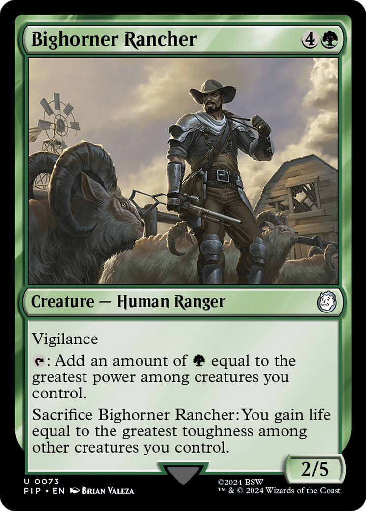 Bighorner Rancher [Fallout] | Jomio and Rueliete's Cards and Comics