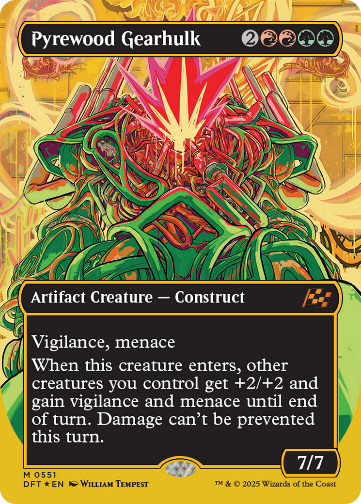 Pyrewood Gearhulk (Borderless) (First-Place Foil) [Aetherdrift] | Jomio and Rueliete's Cards and Comics