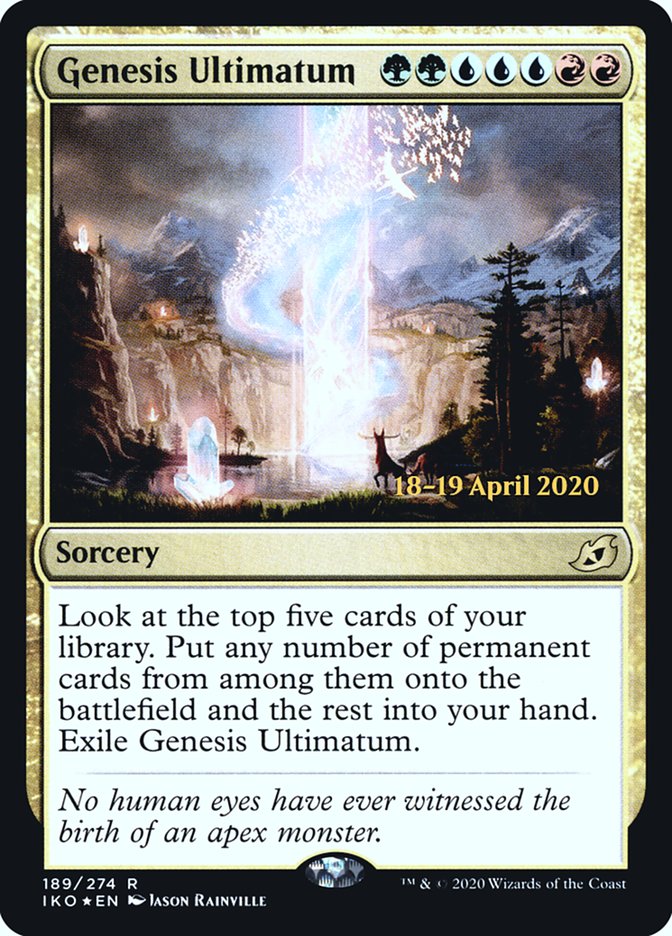 Genesis Ultimatum [Ikoria: Lair of Behemoths Prerelease Promos] | Jomio and Rueliete's Cards and Comics