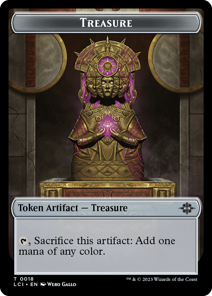 Treasure (0018) // Spirit Double-Sided Token [The Lost Caverns of Ixalan Tokens] | Jomio and Rueliete's Cards and Comics