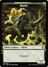 Rhino // Egg Double-Sided Token [Commander 2019 Tokens] | Jomio and Rueliete's Cards and Comics