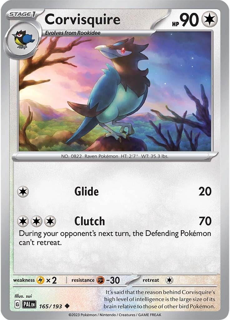 Corvisquire (165/193) [Scarlet & Violet: Paldea Evolved] | Jomio and Rueliete's Cards and Comics