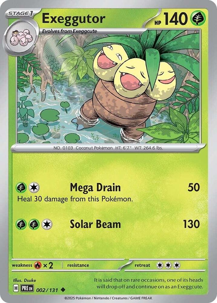Exeggutor (002/131) [Scarlet & Violet: Prismatic Evolutions] | Jomio and Rueliete's Cards and Comics