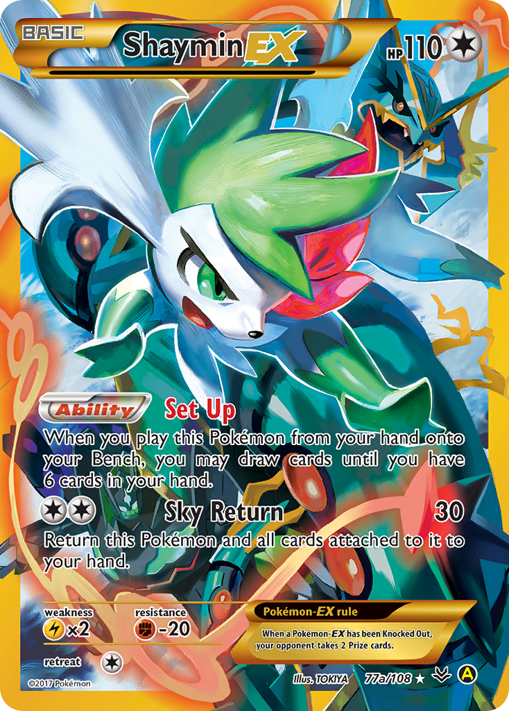 Shaymin EX (77a/108) [Alternate Art Promos] | Jomio and Rueliete's Cards and Comics