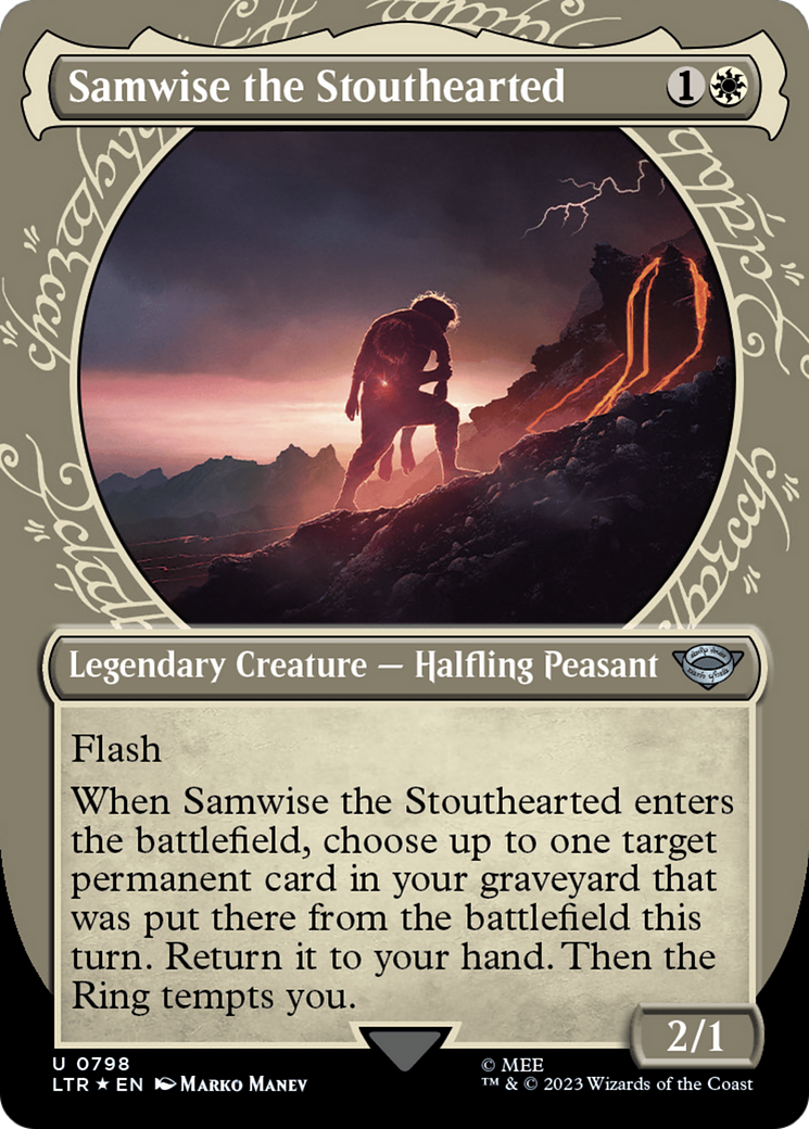Samwise the Stouthearted (Showcase) (Surge Foil) [The Lord of the Rings: Tales of Middle-Earth] | Jomio and Rueliete's Cards and Comics