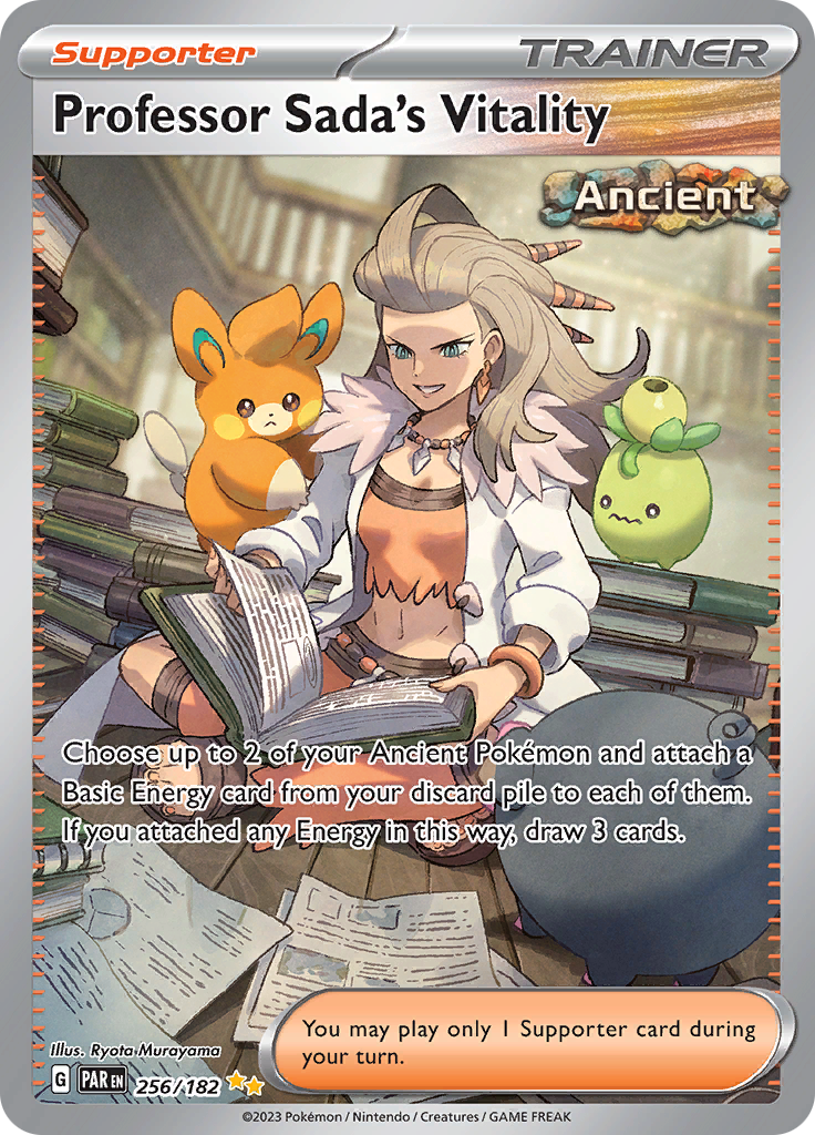 Professor Sada's Vitality (256/182) [Scarlet & Violet: Paradox Rift] | Jomio and Rueliete's Cards and Comics
