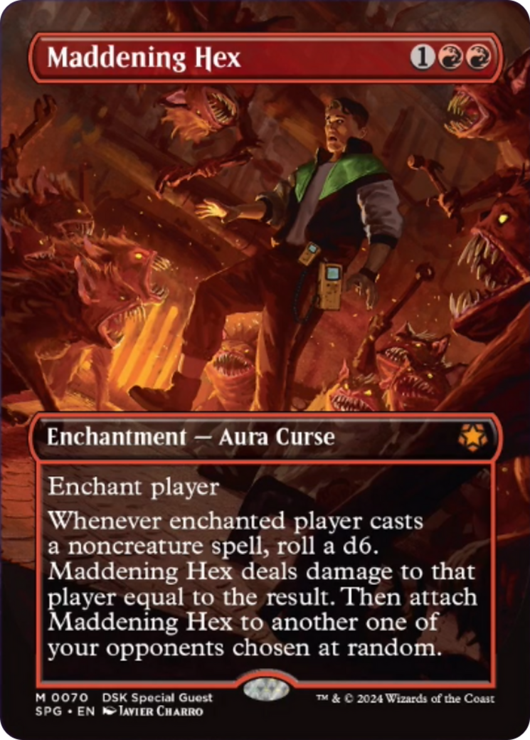 Maddening Hex (Borderless) [Duskmourn: House of Horror Special Guests] | Jomio and Rueliete's Cards and Comics
