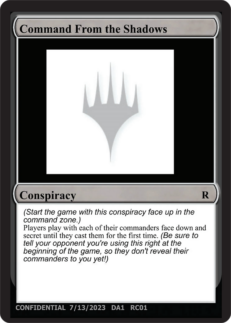 Command From the Shadows [Unknown Event] | Jomio and Rueliete's Cards and Comics