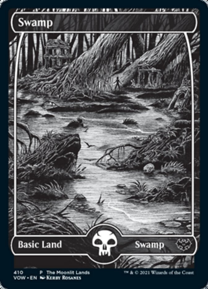 Swamp (The Moonlit Lands) (Foil Etched) [Innistrad: Crimson Vow Promos] | Jomio and Rueliete's Cards and Comics
