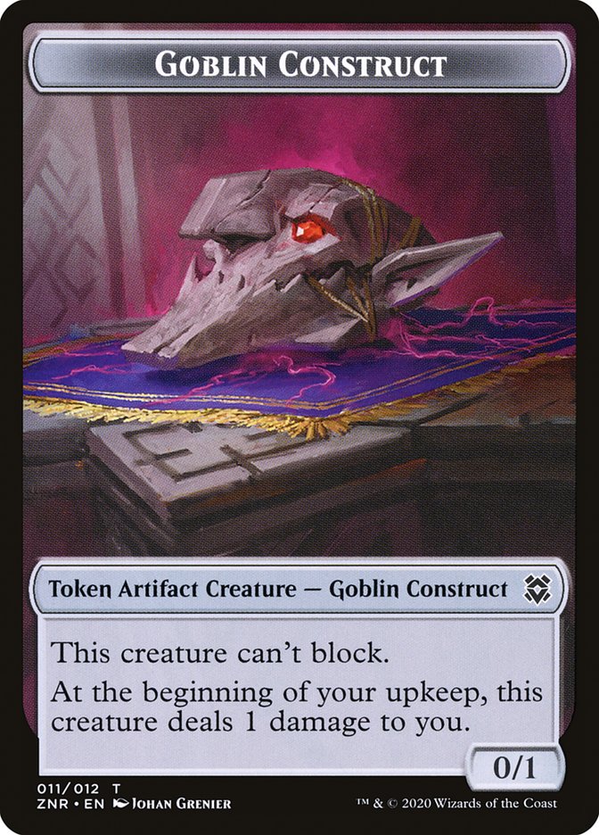 Drake // Goblin Construct Double-Sided Token [Zendikar Rising Tokens] | Jomio and Rueliete's Cards and Comics