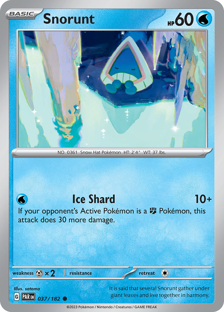 Snorunt (037/182) [Scarlet & Violet: Paradox Rift] | Jomio and Rueliete's Cards and Comics