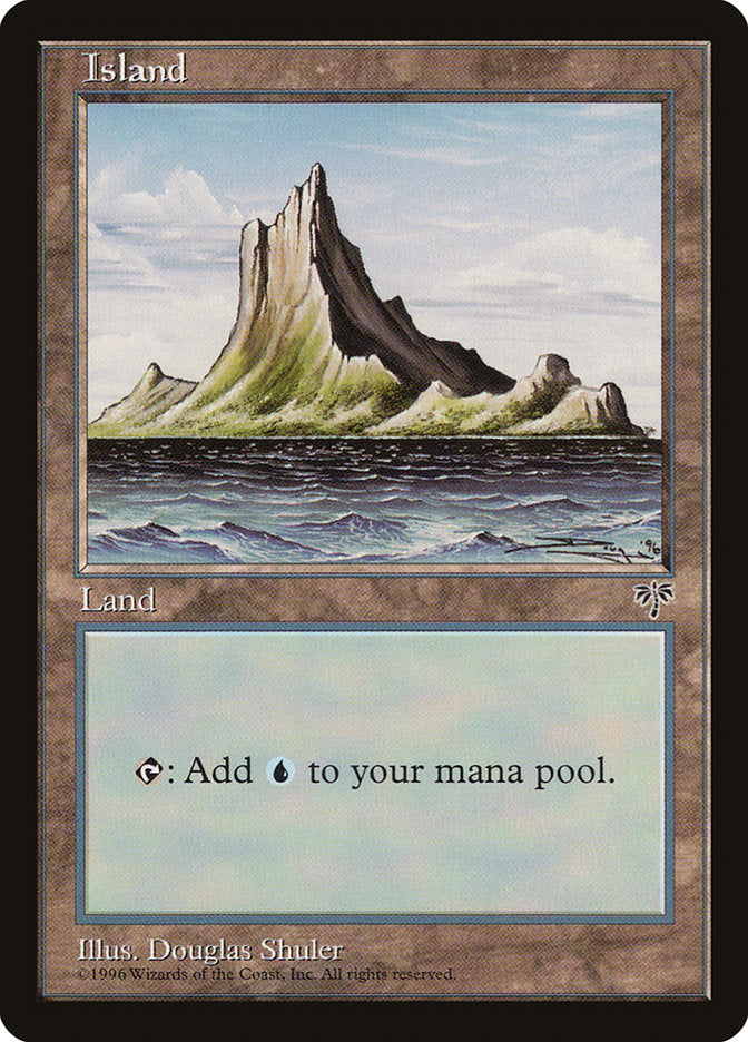 Island (No Tree / Blue Sky / Peak on Left) [Mirage] | Jomio and Rueliete's Cards and Comics