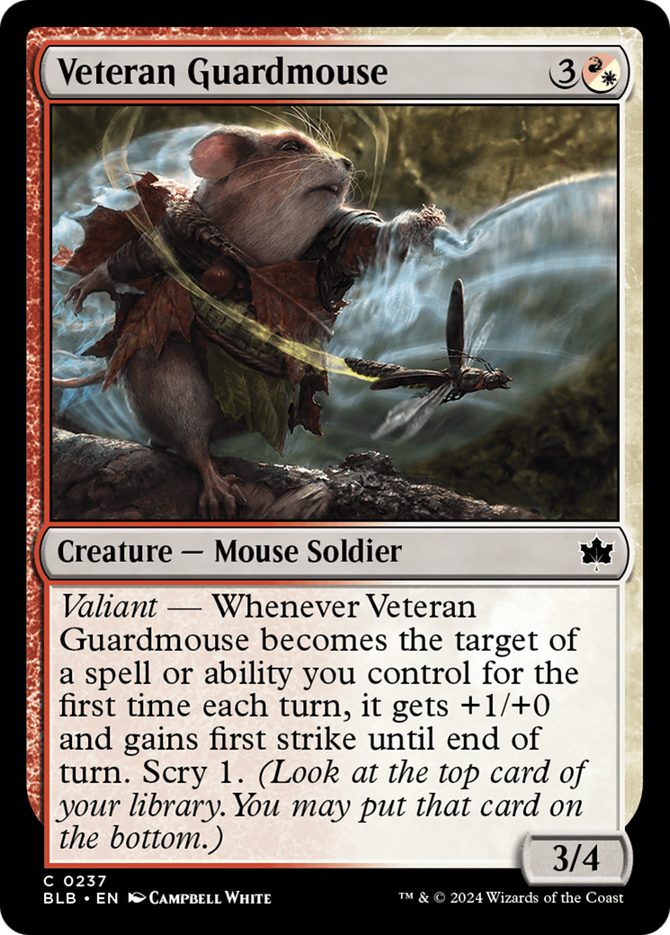 Veteran Guardmouse [Bloomburrow] | Jomio and Rueliete's Cards and Comics