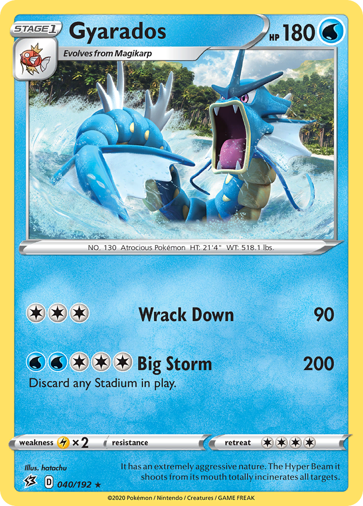 Gyarados (040/192) [Sword & Shield: Rebel Clash] | Jomio and Rueliete's Cards and Comics