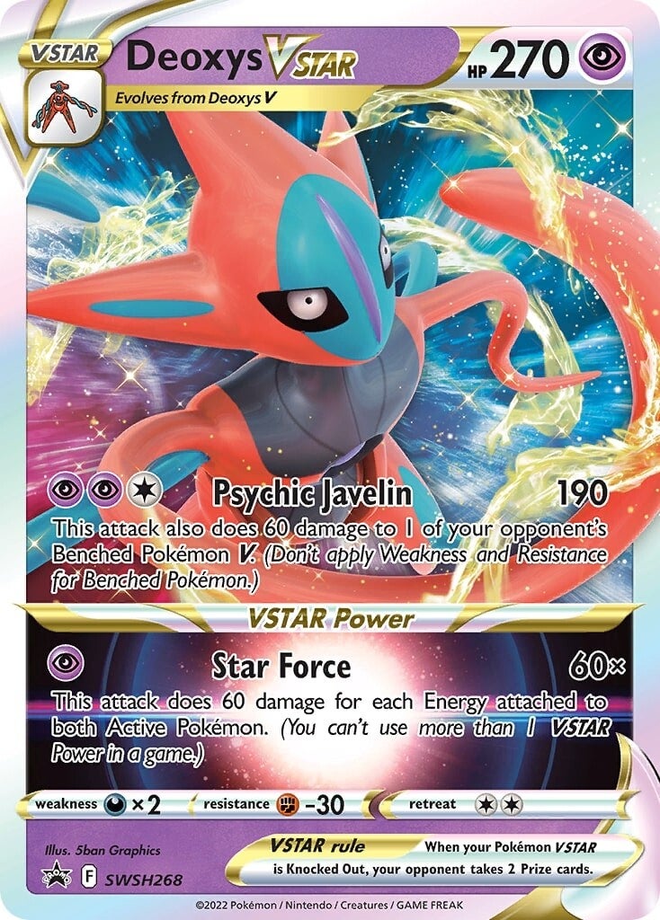 Deoxys VSTAR (SWSH268) (Jumbo Card) [Sword & Shield: Black Star Promos] | Jomio and Rueliete's Cards and Comics