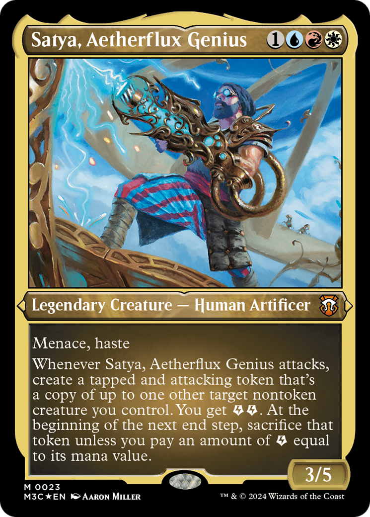 Satya, Aetherflux Genius (Foil Etched) [Modern Horizons 3 Commander] | Jomio and Rueliete's Cards and Comics