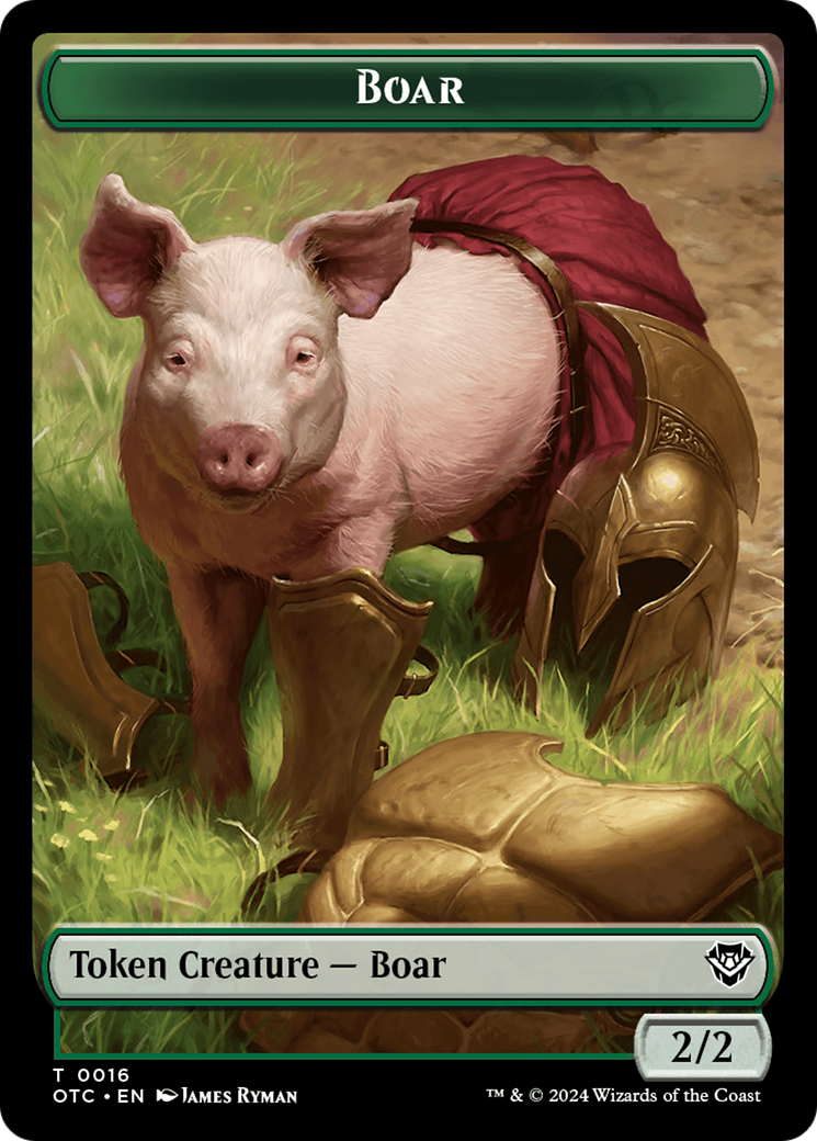 Boar // Drake Double-Sided Token [Outlaws of Thunder Junction Commander Tokens] | Jomio and Rueliete's Cards and Comics