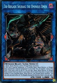 Tri-Brigade Shuraig the Ominous Omen [PHRA-EN048] Secret Rare | Jomio and Rueliete's Cards and Comics
