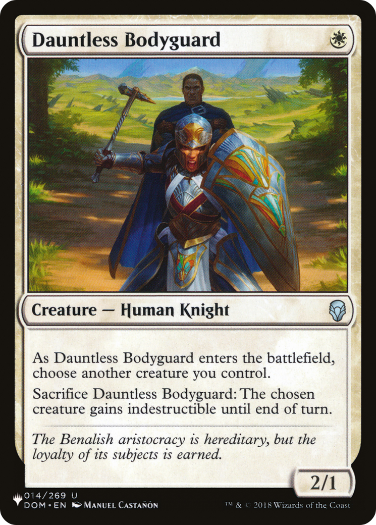 Dauntless Bodyguard [The List] | Jomio and Rueliete's Cards and Comics
