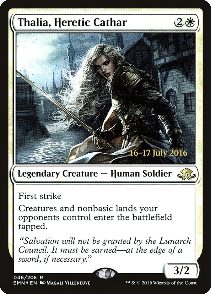 Thalia, Heretic Cathar [Eldritch Moon Prerelease Promos] | Jomio and Rueliete's Cards and Comics