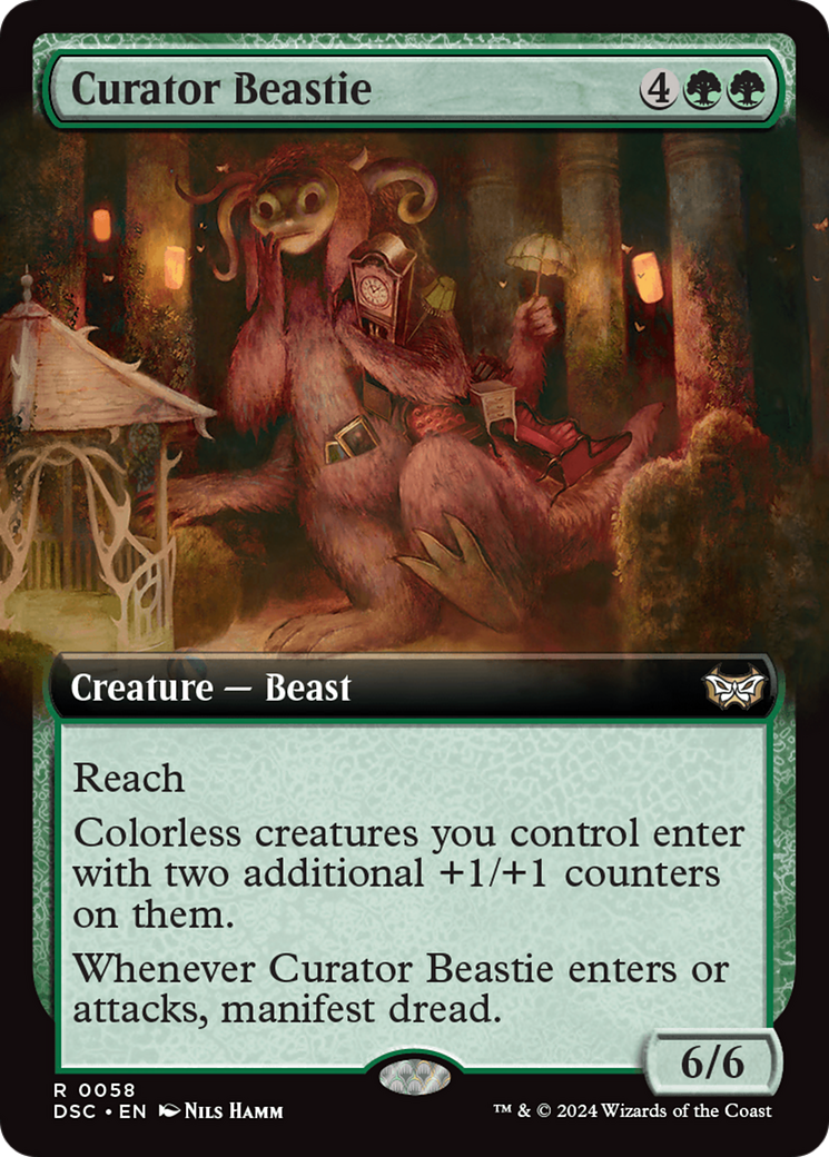 Curator Beastie (Extended Art) [Duskmourn: House of Horror Commander] | Jomio and Rueliete's Cards and Comics