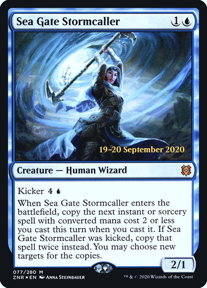 Sea Gate Stormcaller [Zendikar Rising Prerelease Promos] | Jomio and Rueliete's Cards and Comics