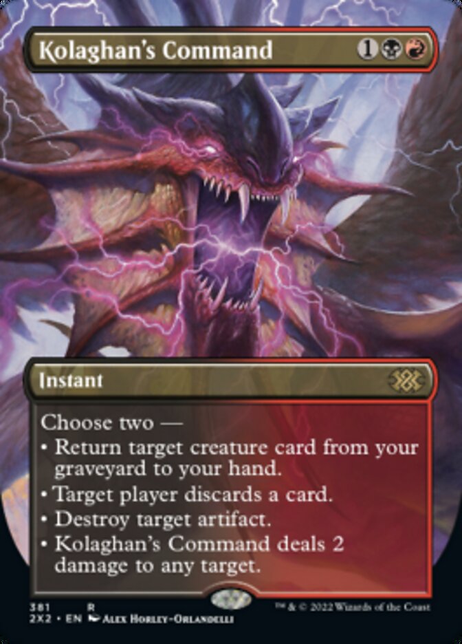Kolaghan's Command (Borderless Alternate Art) [Double Masters 2022] | Jomio and Rueliete's Cards and Comics
