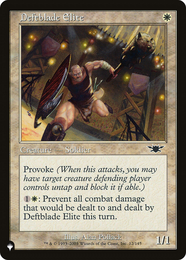 Deftblade Elite [The List] | Jomio and Rueliete's Cards and Comics
