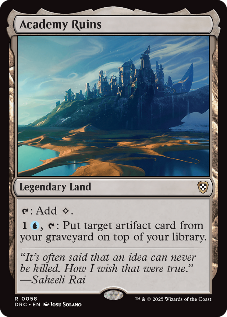 Academy Ruins [Aetherdrift Commander] | Jomio and Rueliete's Cards and Comics