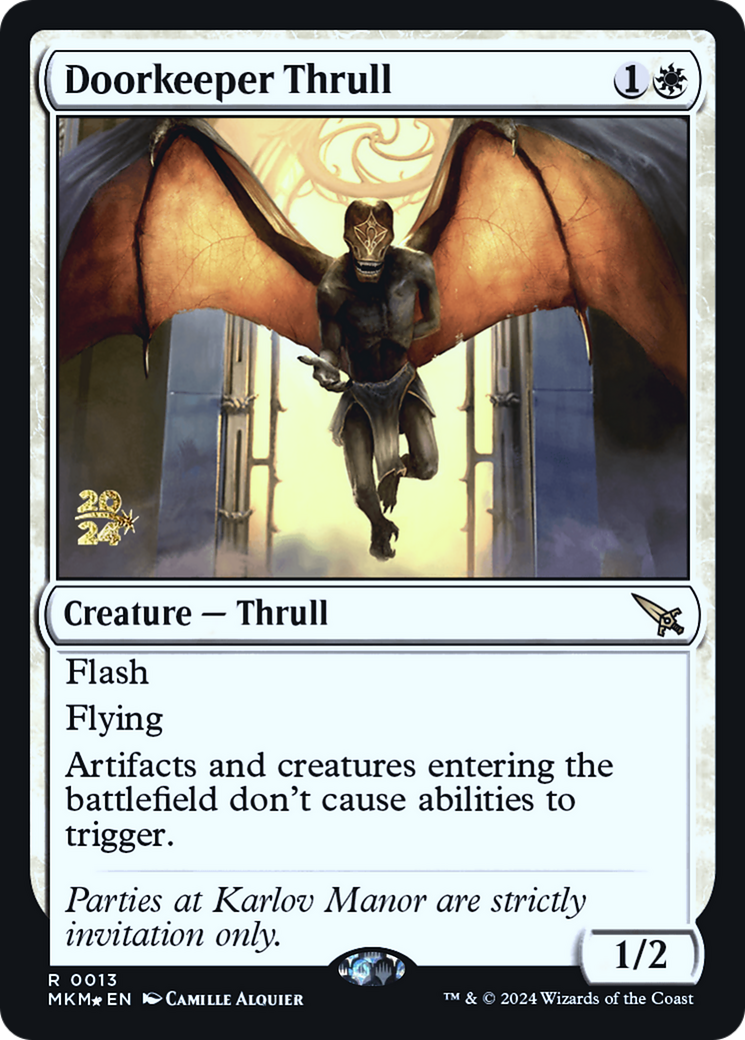 Doorkeeper Thrull [Murders at Karlov Manor Prerelease Promos] | Jomio and Rueliete's Cards and Comics