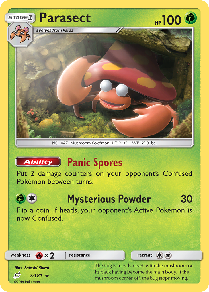 Parasect (7/181) [Sun & Moon: Team Up] | Jomio and Rueliete's Cards and Comics