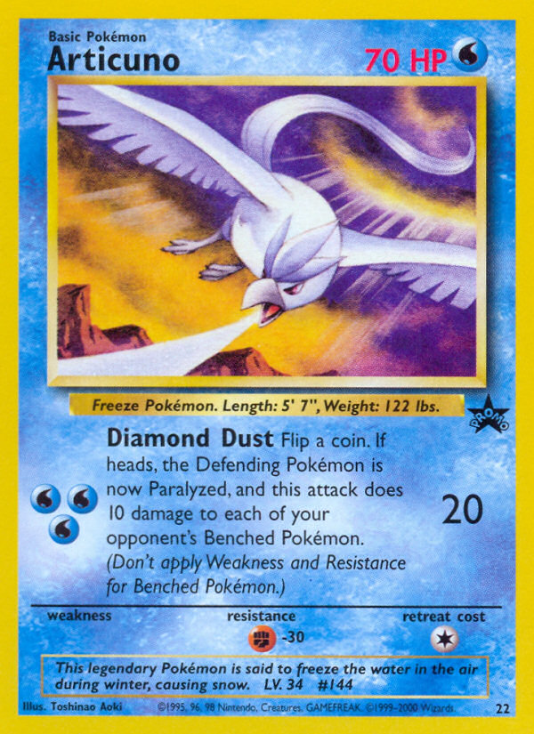 Articuno (22) [Wizards of the Coast: Black Star Promos] | Jomio and Rueliete's Cards and Comics