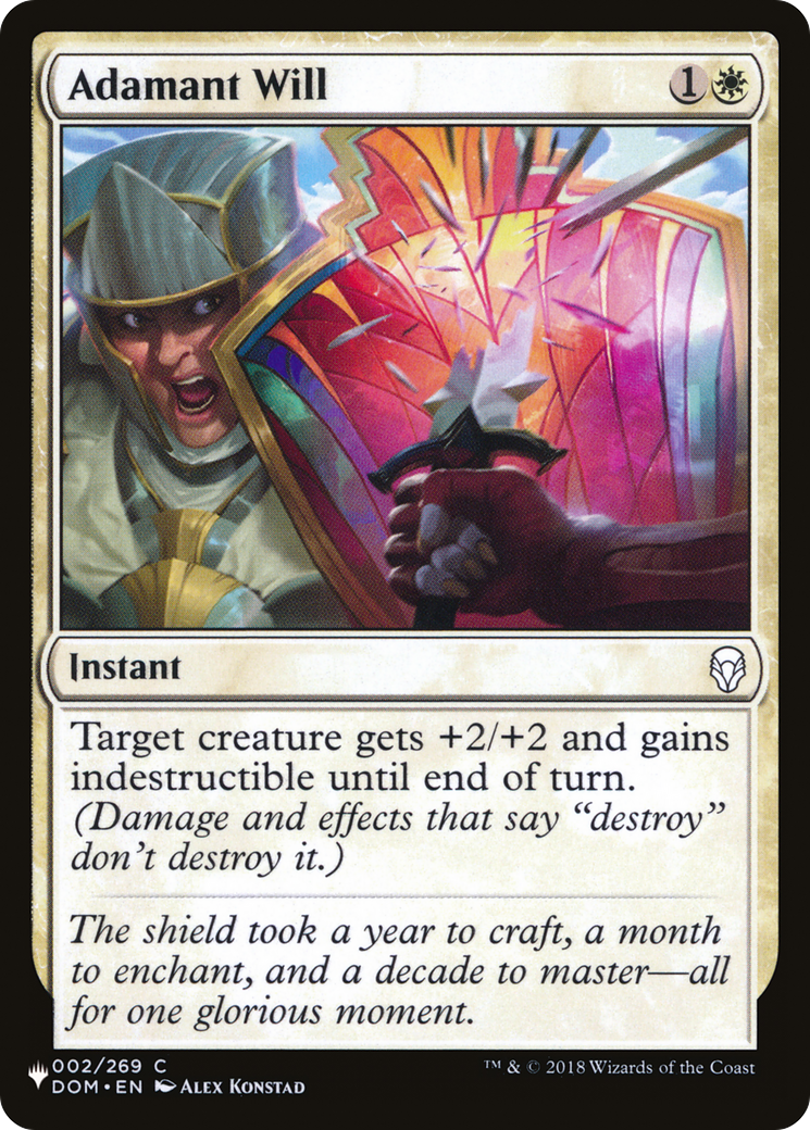 Adamant Will [The List] | Jomio and Rueliete's Cards and Comics