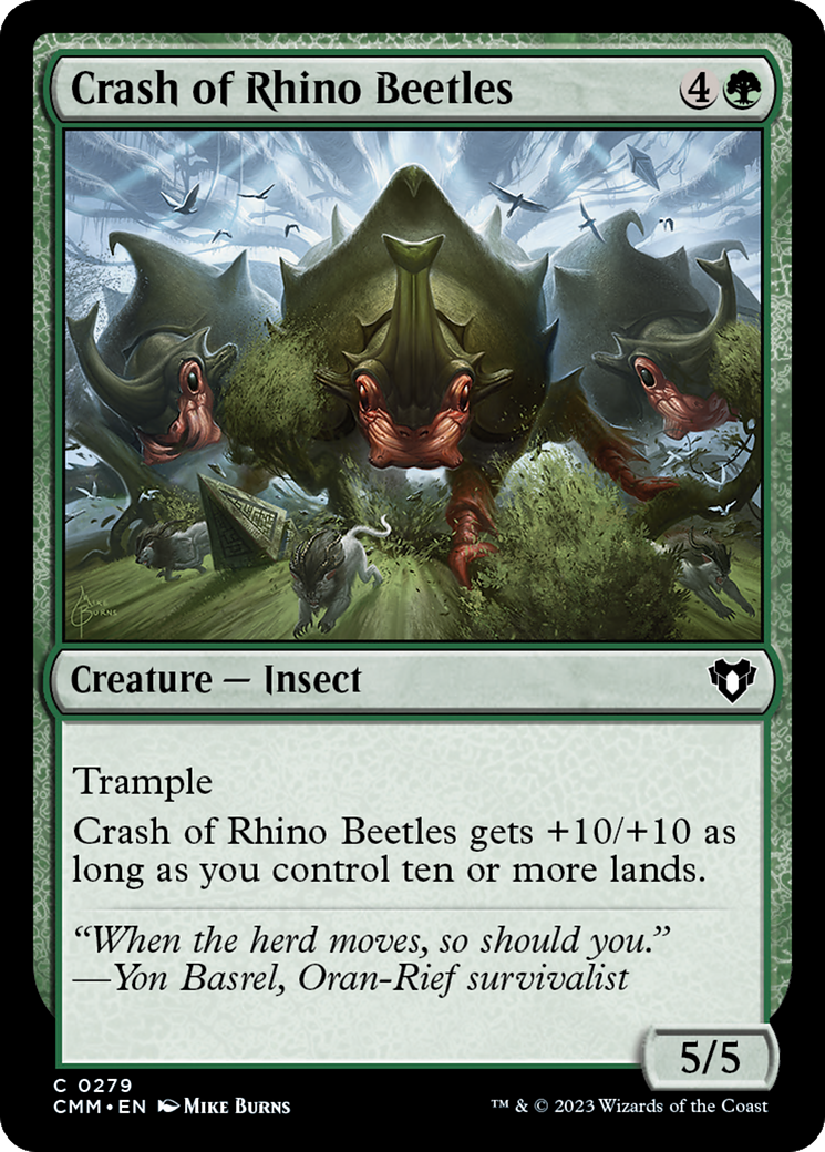 Crash of Rhino Beetles [Commander Masters] | Jomio and Rueliete's Cards and Comics