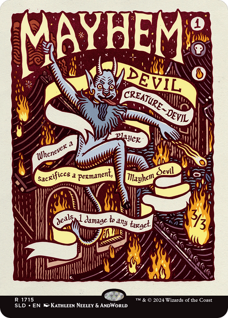 Mayhem Devil (Rainbow Foil) [Secret Lair Drop Series] | Jomio and Rueliete's Cards and Comics