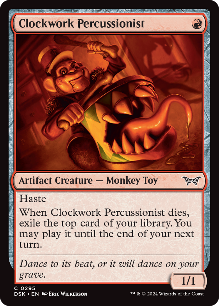 Clockwork Percussionist (0295) [Duskmourn: House of Horror] | Jomio and Rueliete's Cards and Comics