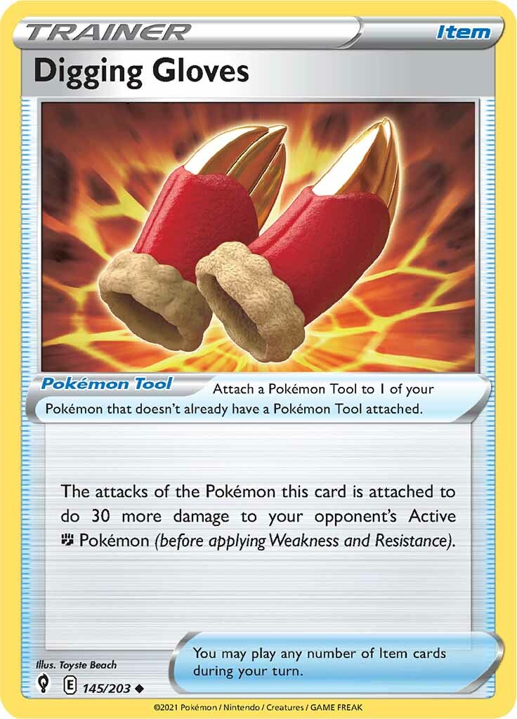 Digging Gloves (145/203) [Sword & Shield: Evolving Skies] | Jomio and Rueliete's Cards and Comics