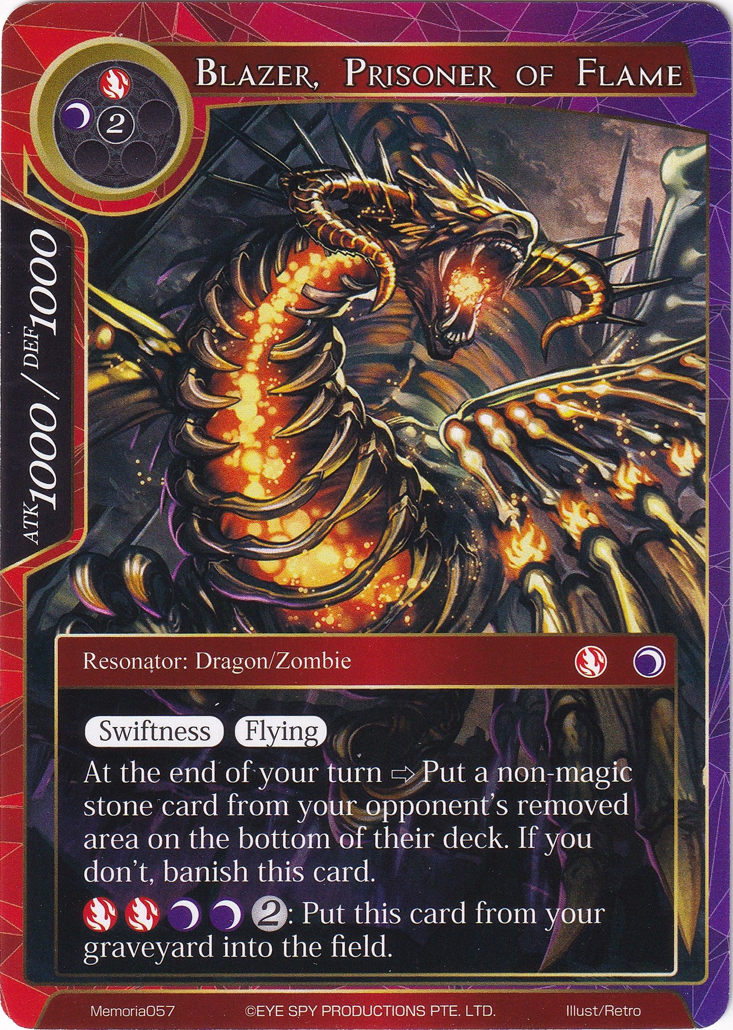 Blazer, Prisoner of Flame (Memoria057) [Alice Origin Memoria Cards] | Jomio and Rueliete's Cards and Comics