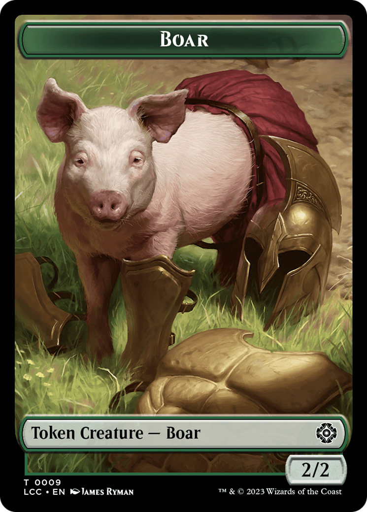 Boar // Merfolk (0003) Double-Sided Token [The Lost Caverns of Ixalan Commander Tokens] | Jomio and Rueliete's Cards and Comics
