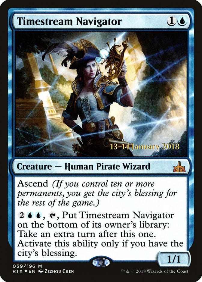 Timestream Navigator [Rivals of Ixalan Prerelease Promos] | Jomio and Rueliete's Cards and Comics