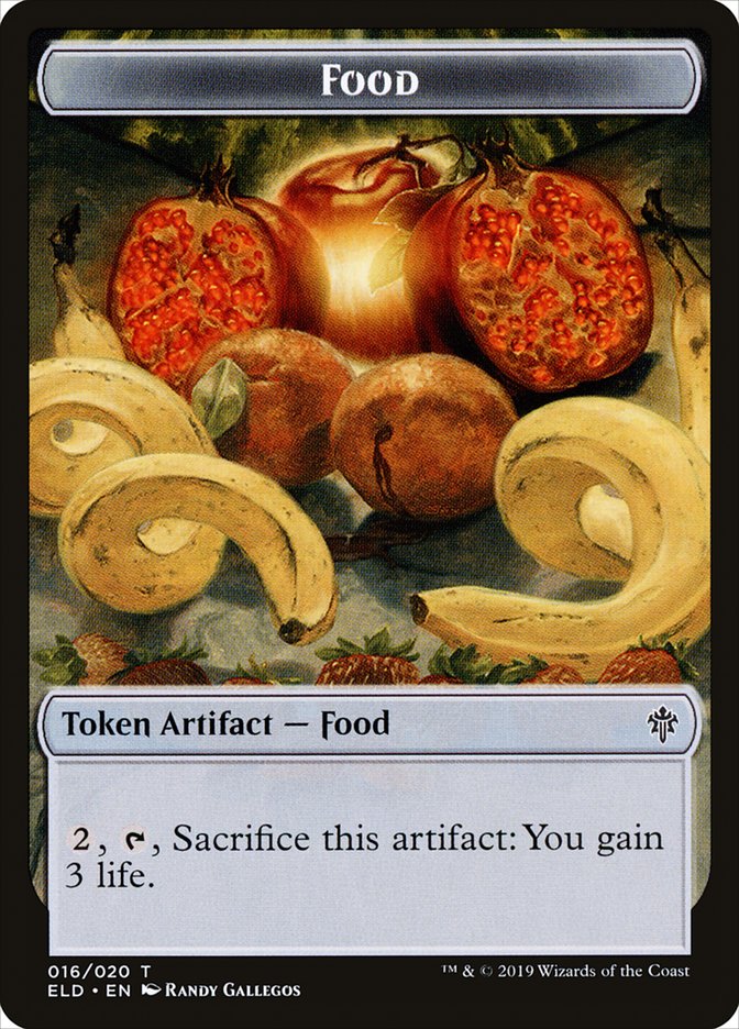 Goat // Food (16) Double-Sided Token [Throne of Eldraine Tokens] | Jomio and Rueliete's Cards and Comics