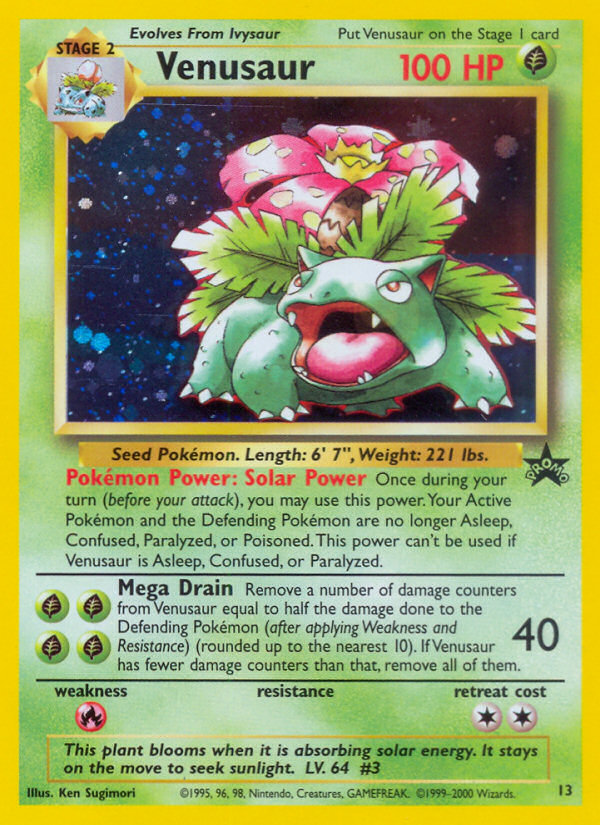 Venusaur (13) [Wizards of the Coast: Black Star Promos] | Jomio and Rueliete's Cards and Comics